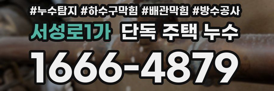 서성로1가 단독 주택 누수