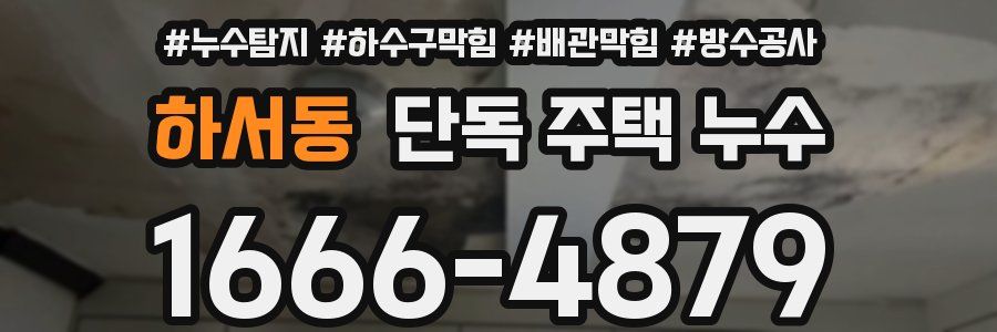 하서동 단독 주택 누수
