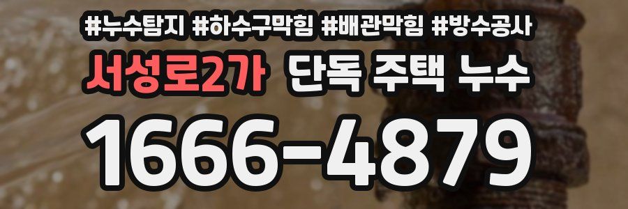 서성로2가 단독 주택 누수