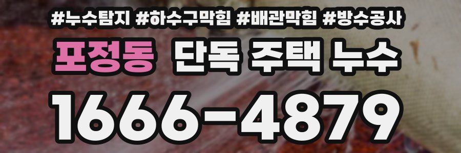 포정동 단독 주택 누수