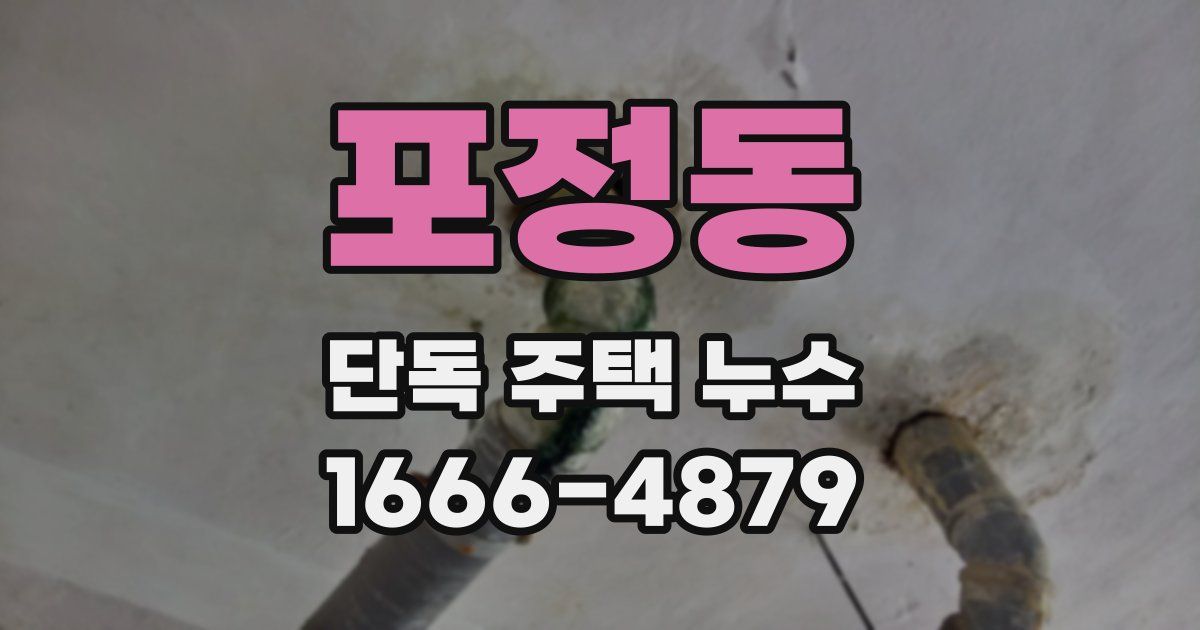 포정동 단독 주택 누수
