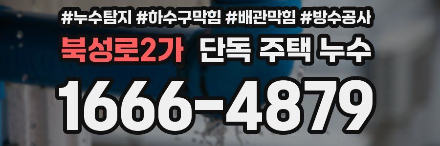 북성로2가 단독 주택 누수