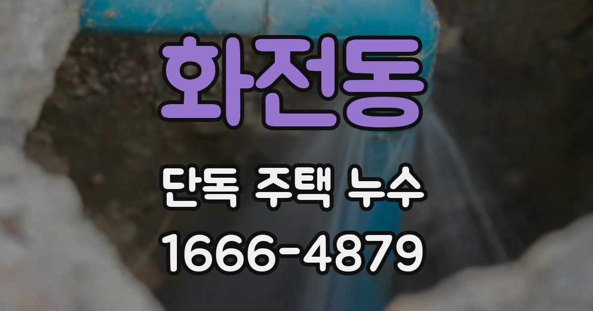 화전동 단독 주택 누수