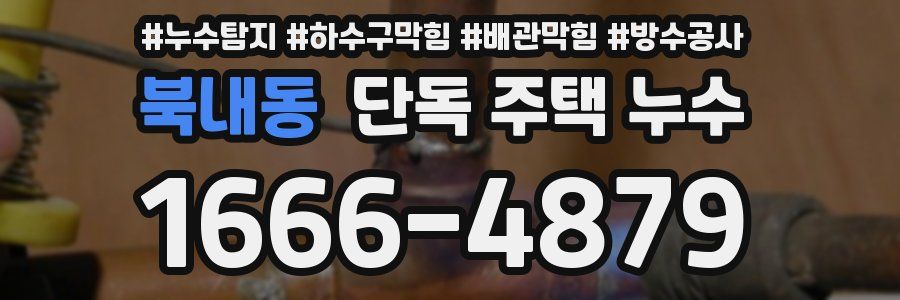 북내동 단독 주택 누수