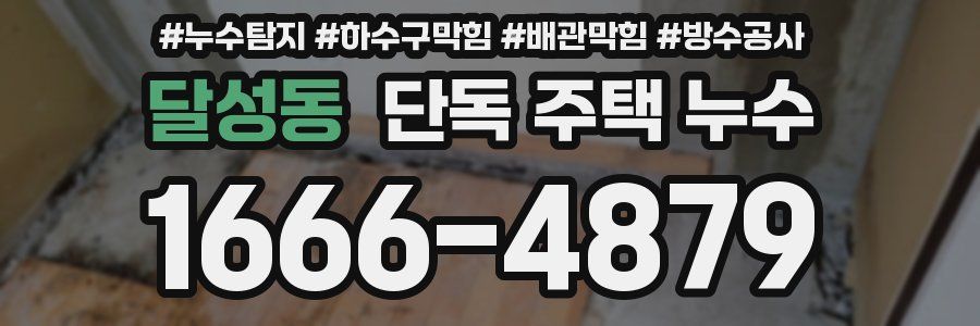 달성동 단독 주택 누수