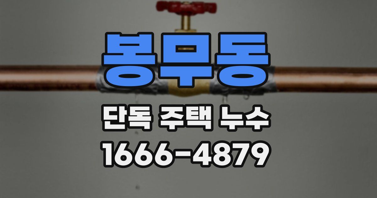 봉무동 단독 주택 누수