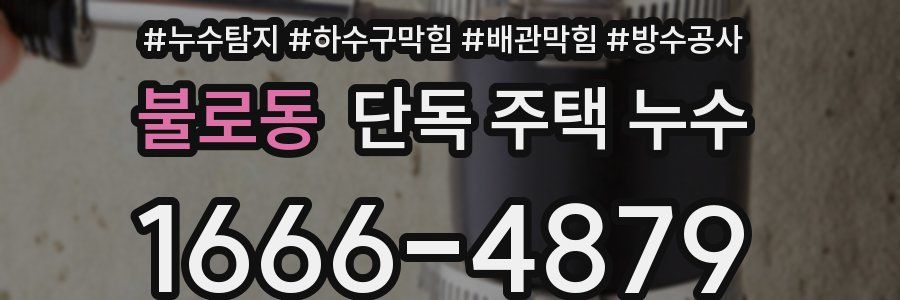불로동 단독 주택 누수