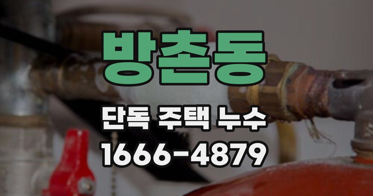 방촌동 단독 주택 누수