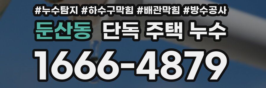 둔산동 단독 주택 누수