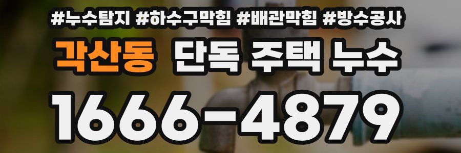 각산동 단독 주택 누수