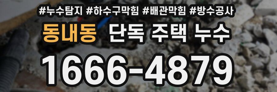 동내동 단독 주택 누수