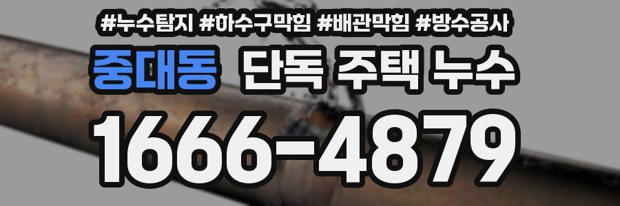 중대동 단독 주택 누수