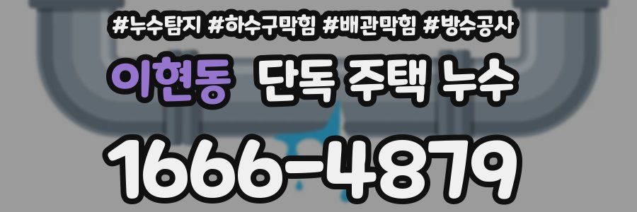 이현동 단독 주택 누수
