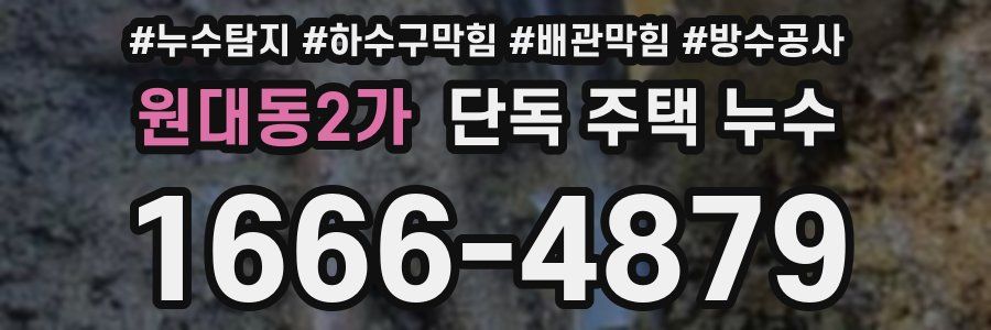 원대동2가 단독 주택 누수