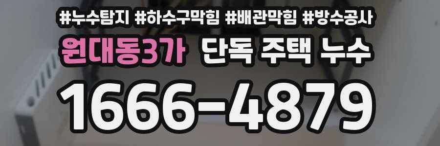 원대동3가 단독 주택 누수