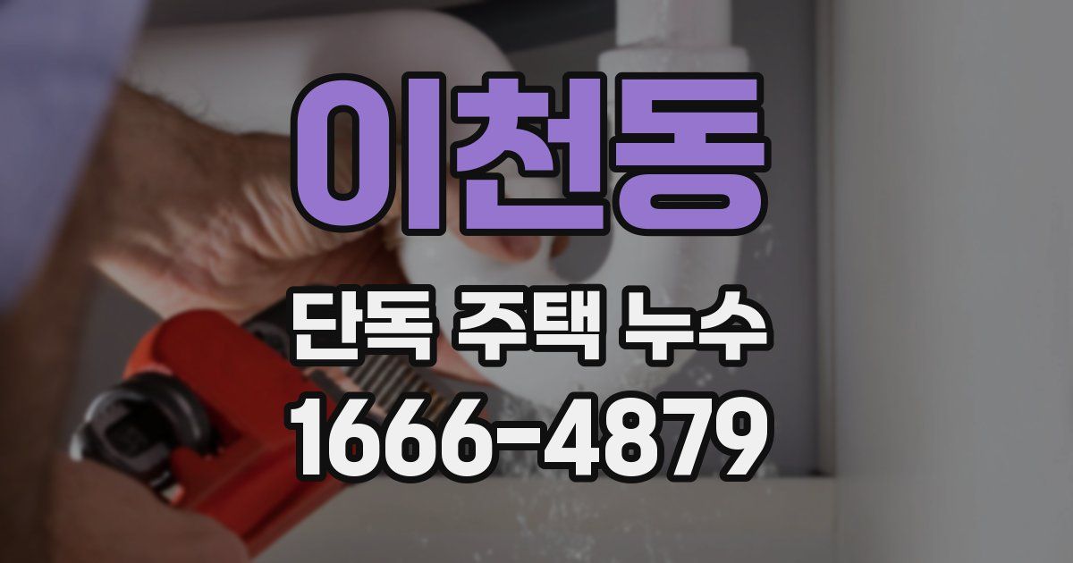 이천동 단독 주택 누수