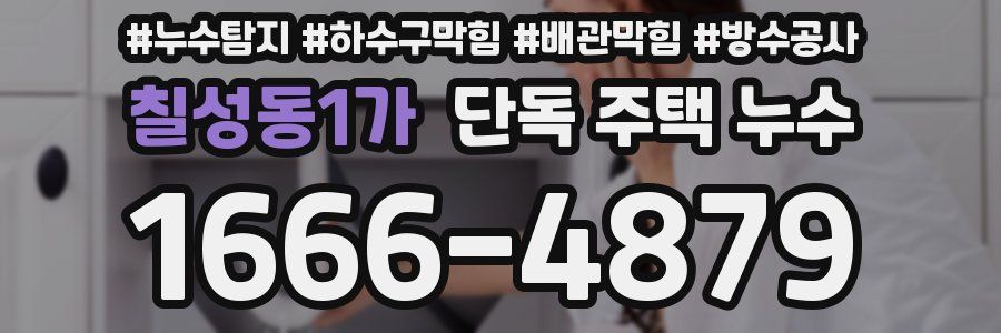 칠성동1가 단독 주택 누수