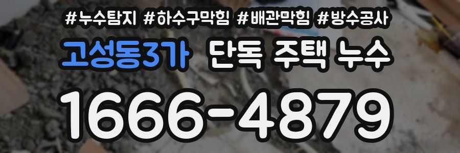 고성동3가 단독 주택 누수