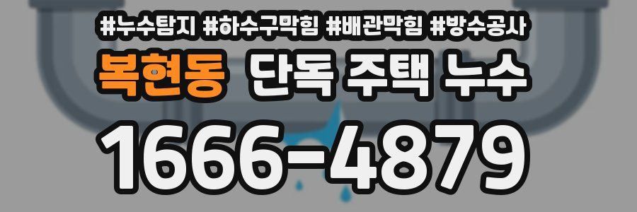 복현동 단독 주택 누수