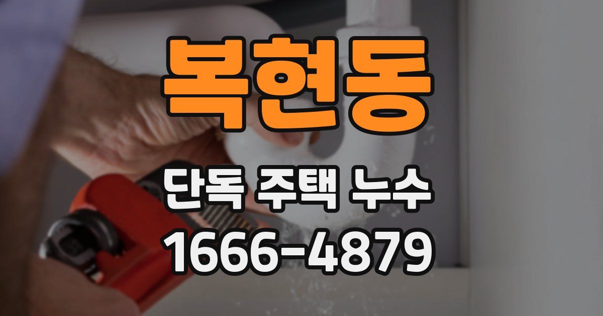 복현동 단독 주택 누수