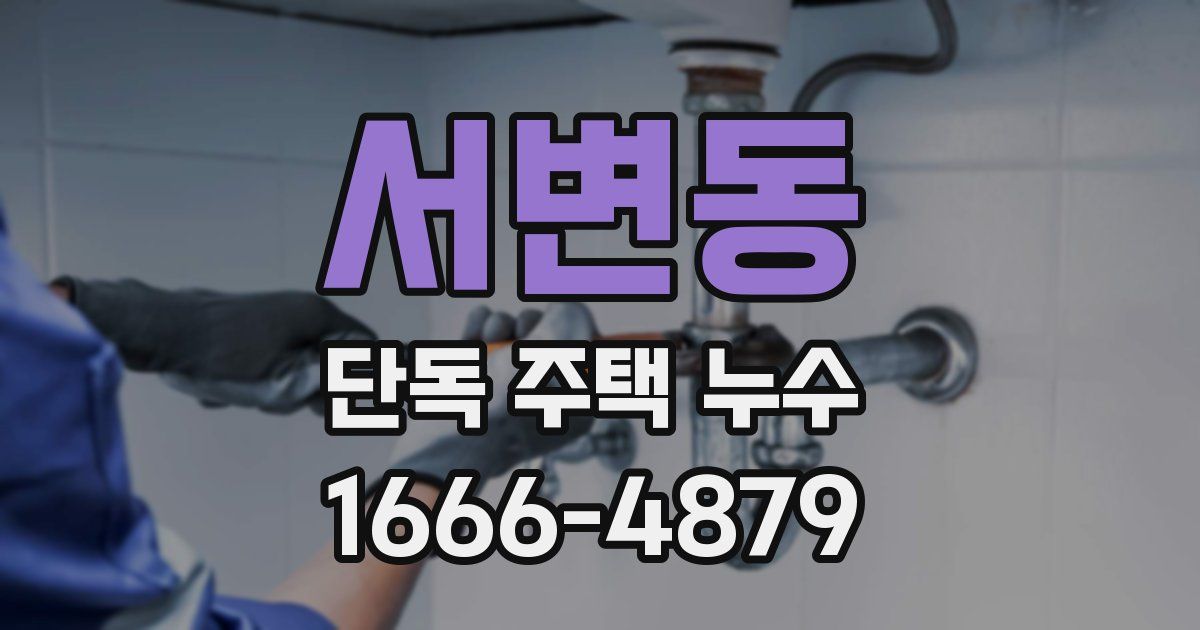 서변동 단독 주택 누수