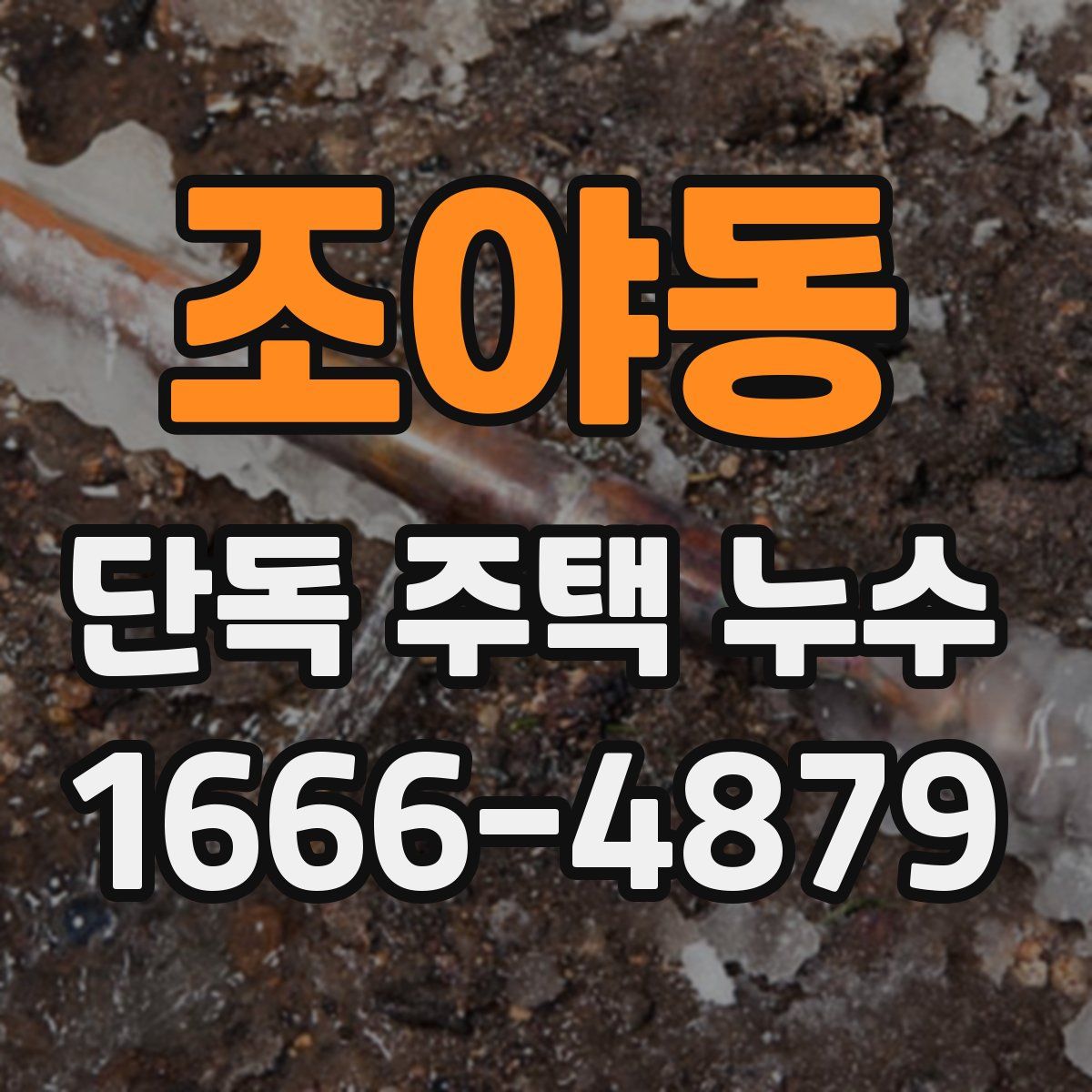 조야동 단독 주택 누수