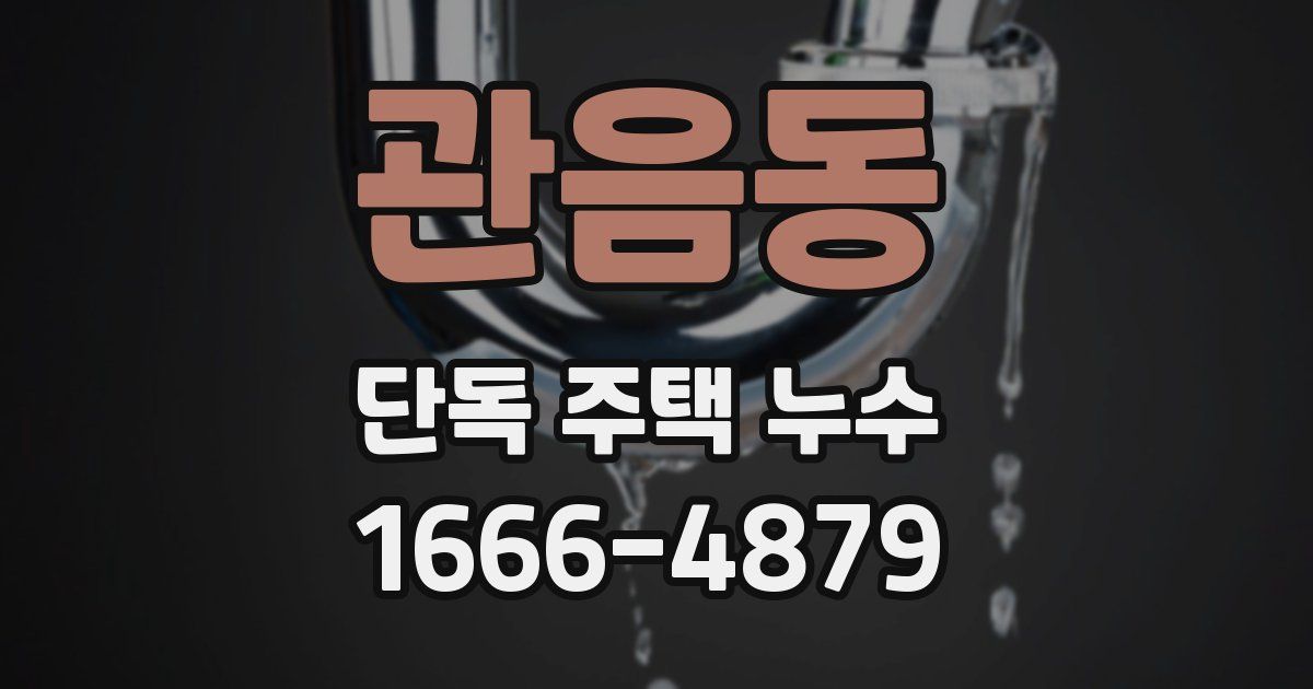 관음동 단독 주택 누수