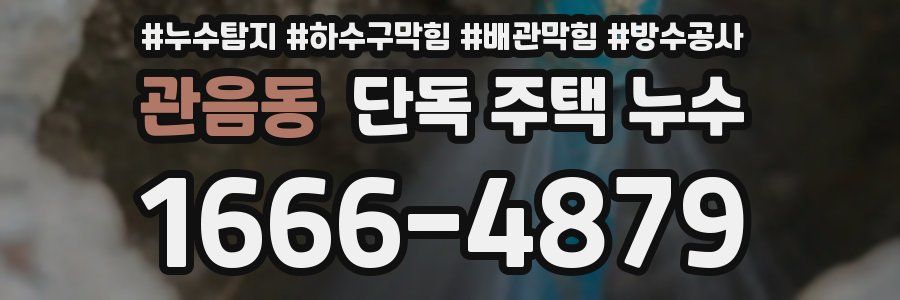 관음동 단독 주택 누수