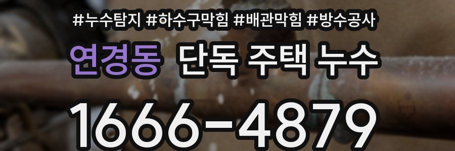 연경동 단독 주택 누수