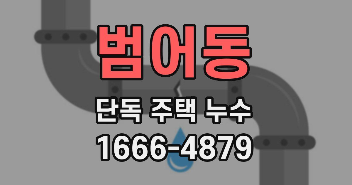 범어동 단독 주택 누수