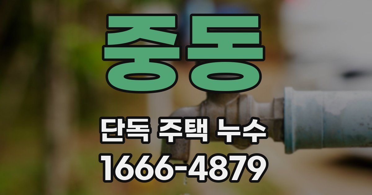 중동 단독 주택 누수