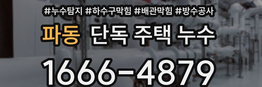 파동 단독 주택 누수