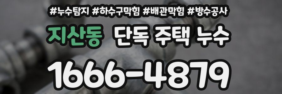 지산동 단독 주택 누수