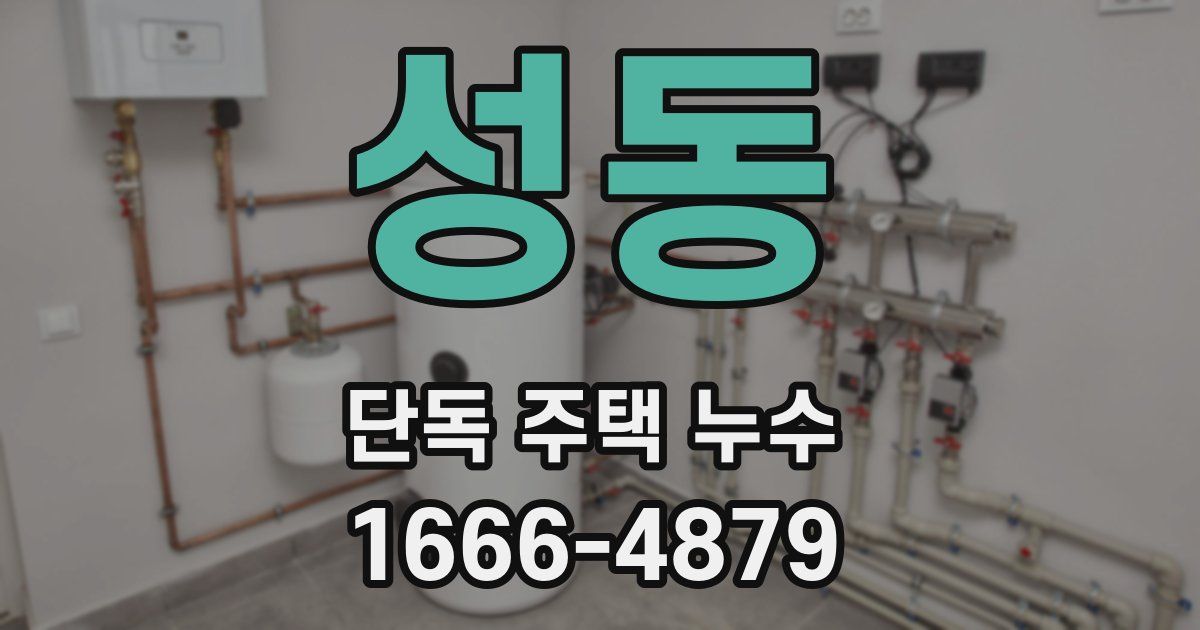 성동 단독 주택 누수