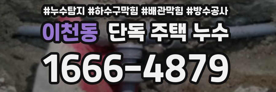 이천동 단독 주택 누수