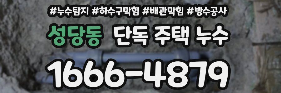 성당동 단독 주택 누수