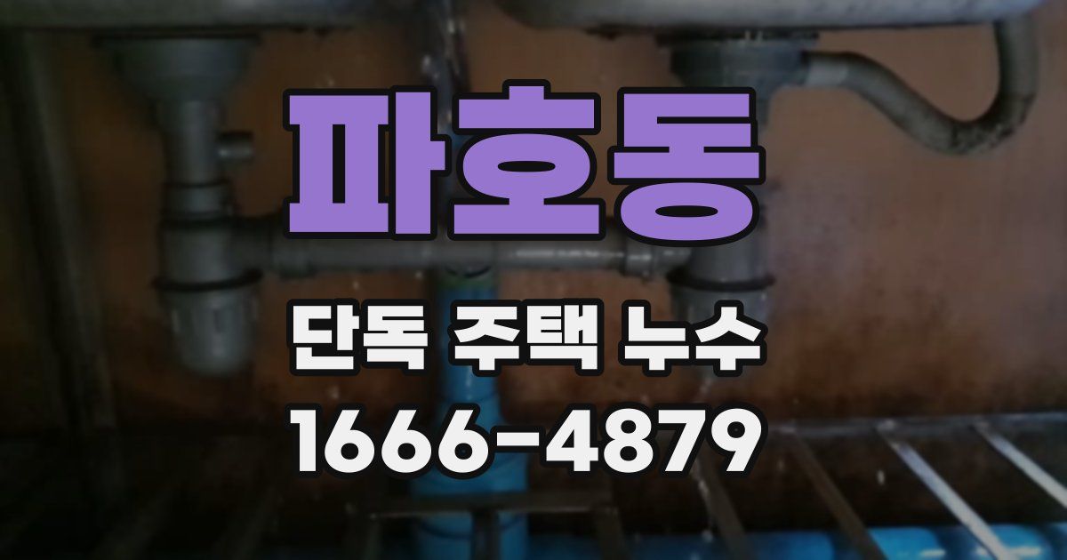 파호동 단독 주택 누수