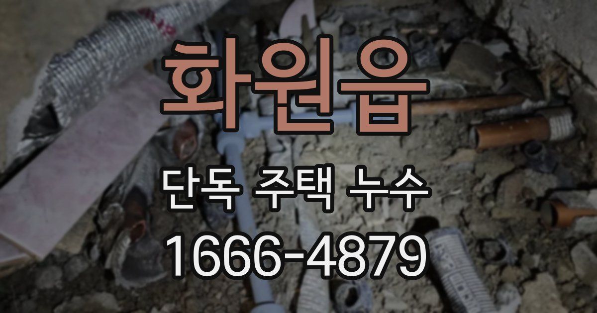 화원읍 단독 주택 누수