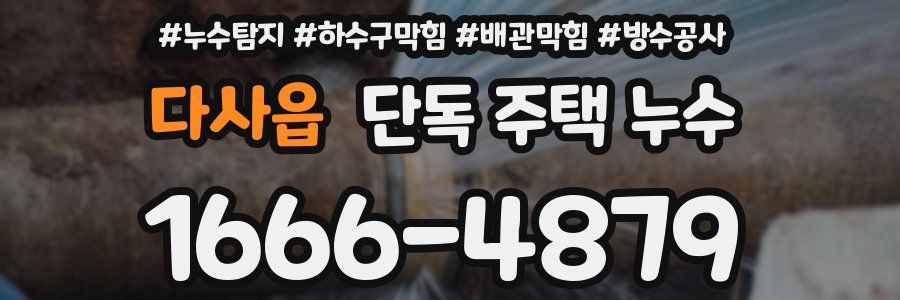 다사읍 단독 주택 누수