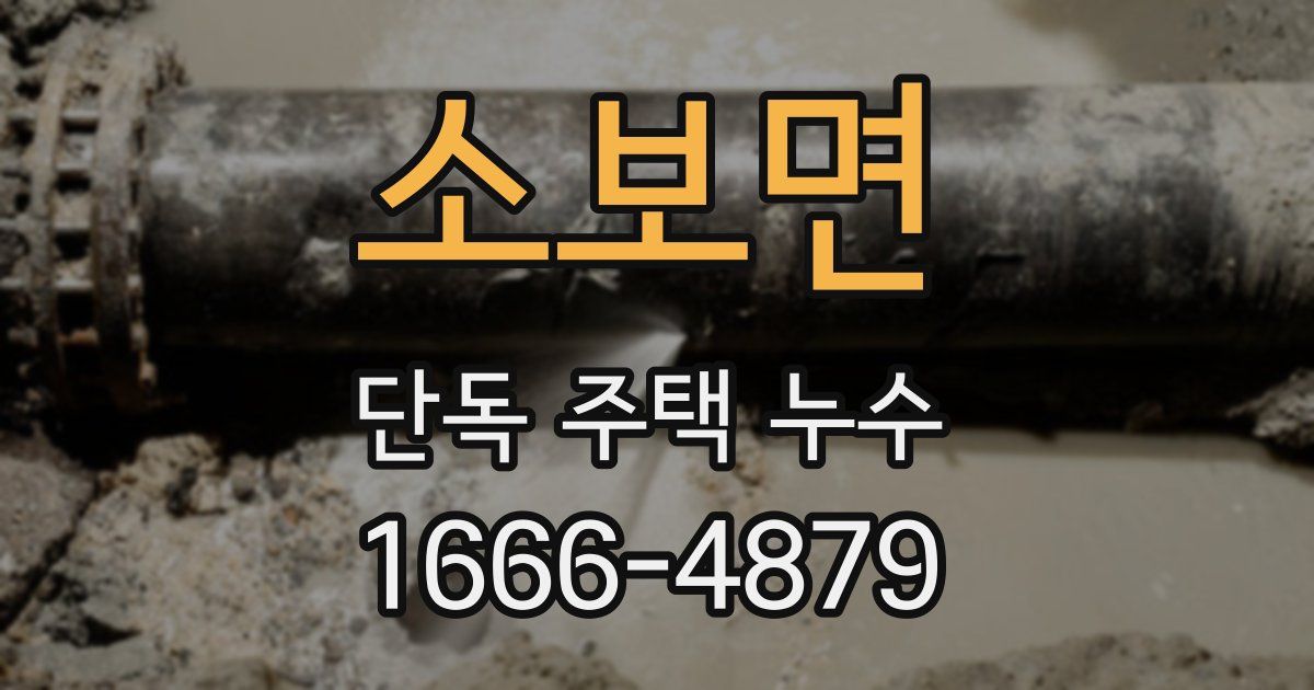 소보면 단독 주택 누수