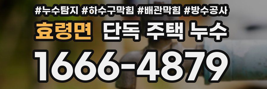효령면 단독 주택 누수