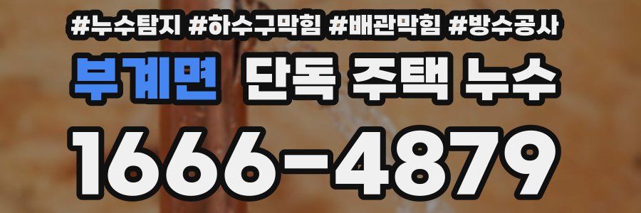 부계면 단독 주택 누수