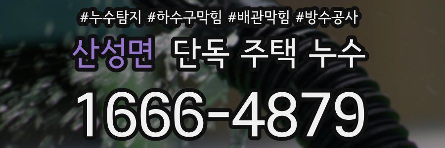 산성면 단독 주택 누수