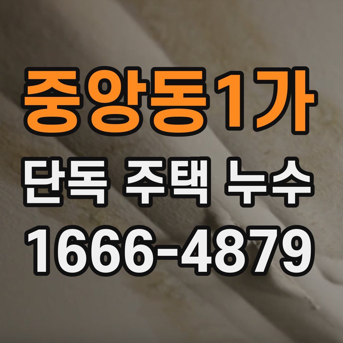 중앙동1가 단독 주택 누수