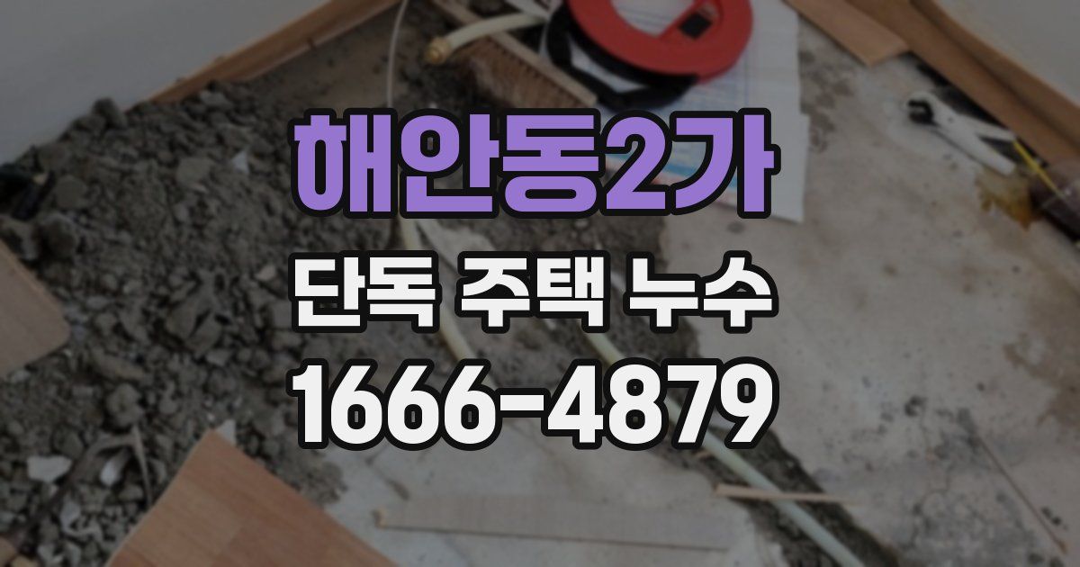 해안동2가 단독 주택 누수