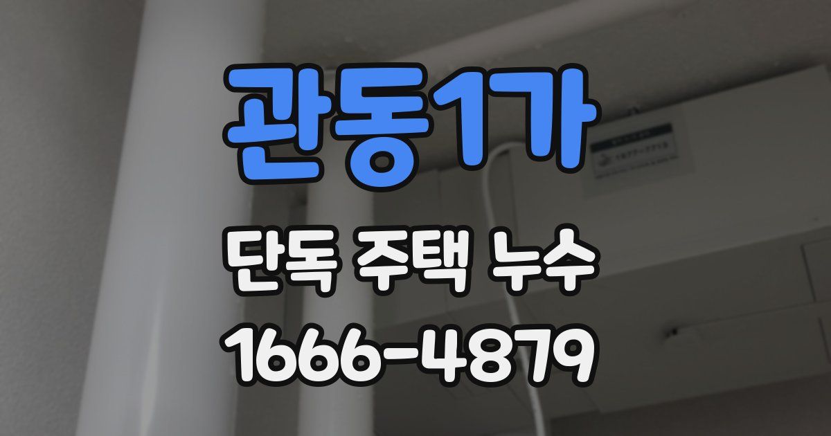 관동1가 단독 주택 누수