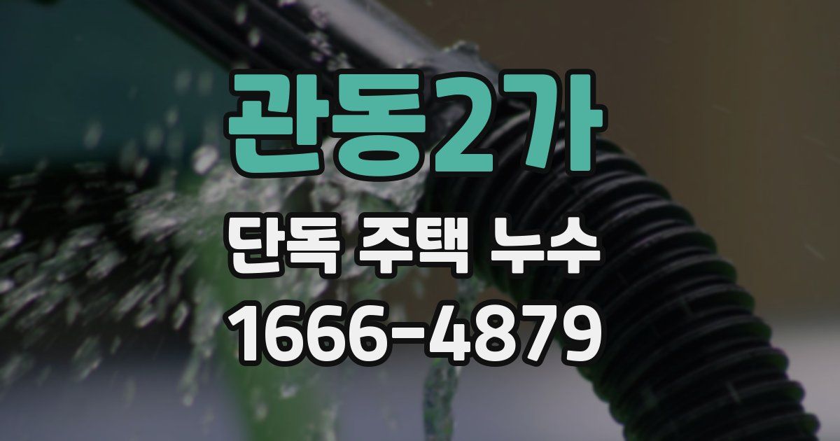 관동2가 단독 주택 누수
