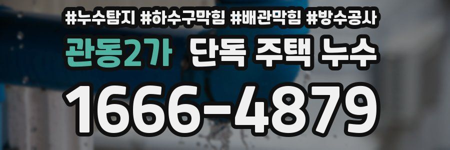 관동2가 단독 주택 누수