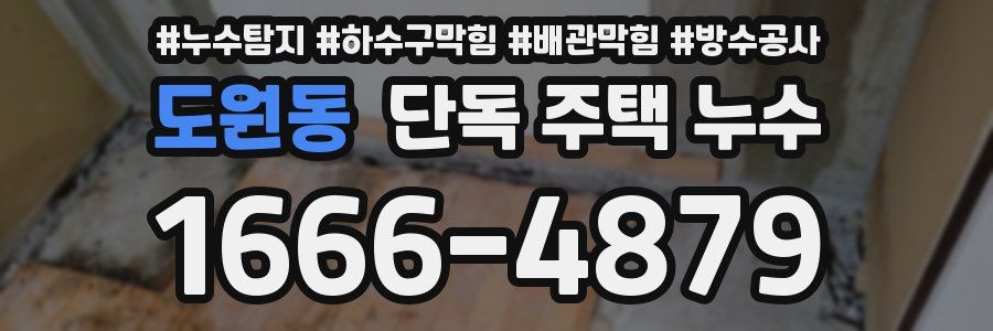 도원동 단독 주택 누수