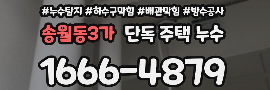 송월동3가 단독 주택 누수
